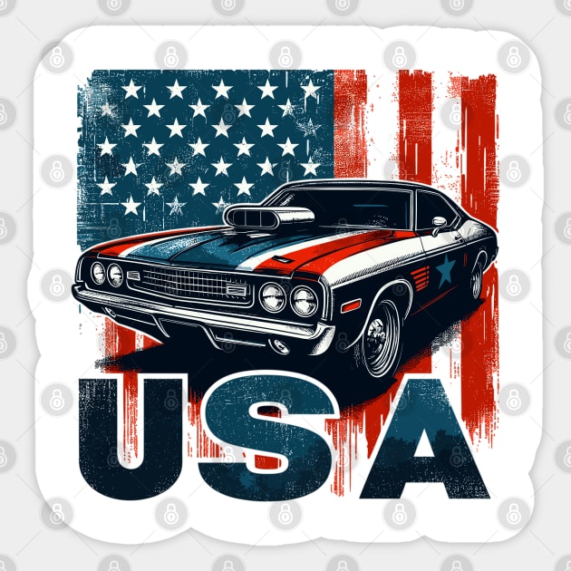 American car Sticker by Vehicles-Art